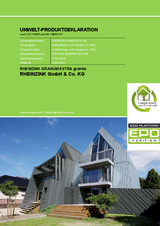 Umwelt-Produktdeklaration RHEINZINK-GRANUM EXTRA granite